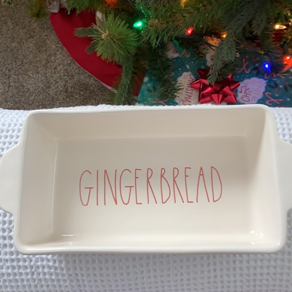 Rae Dunn ‘Gingerbread’ Loaf Pan. NWOT. Never used. Cream with Orange LL … - Picture 2 of 7